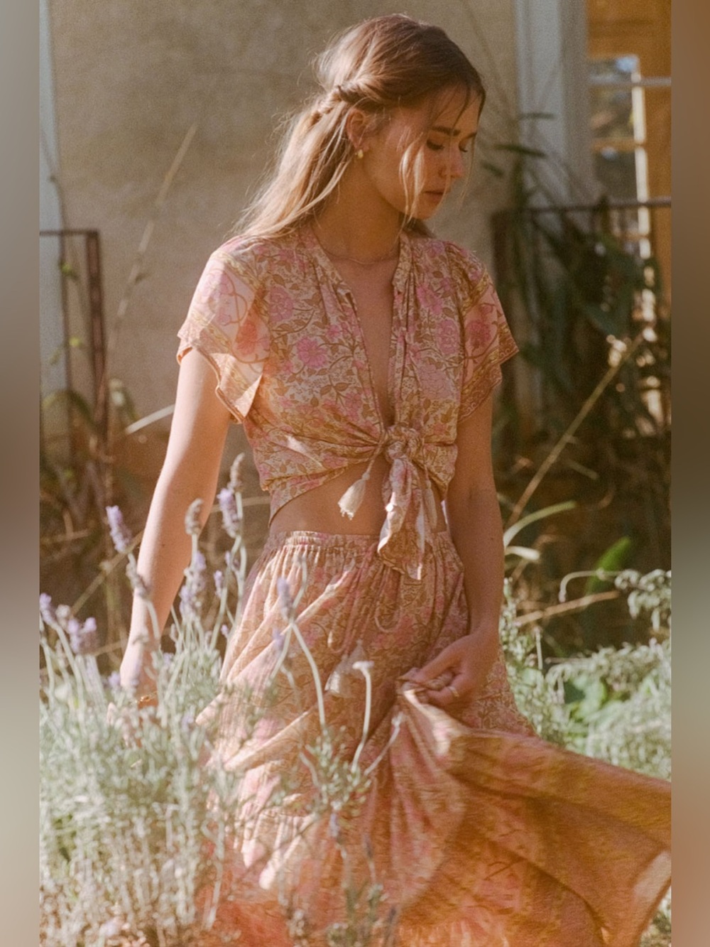 SPELL 🌾 $159 Love Story Short Sleeve Blouse 🍑 Peach Blossom 🌾 NWOT 🌸 SMALL